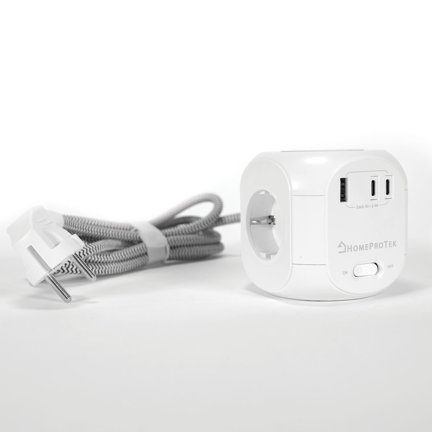 Cube Power Strip with Wireless Charging